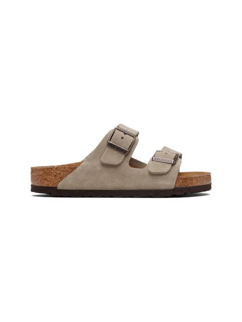 BIRKENSTOCK Taupe Regular Arizona Soft Footbed Suede Leather Sandals