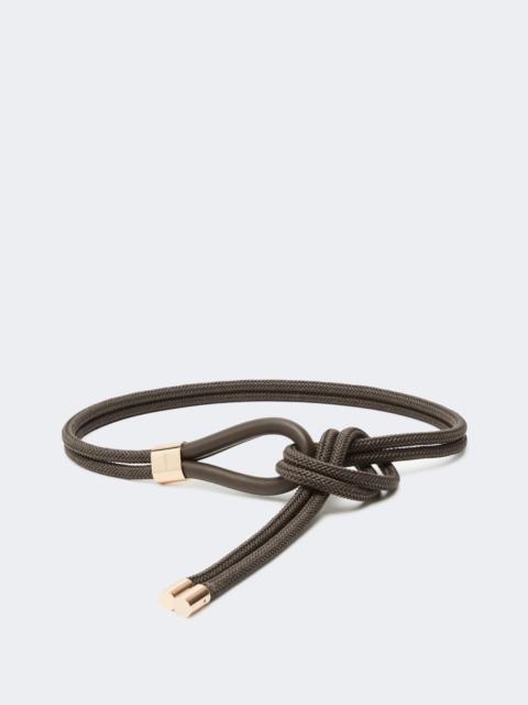 Max Mara TARGA Waxed cotton belt - DARK GREY