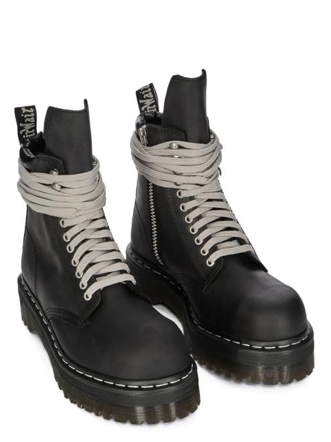 Rick Owens DRKSHDW X DR. MARTENS QUAD SOLE STEEL TOE BOOTS (BLACK)