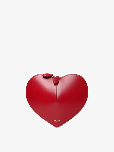 Alaïa Le Coeur red leather crossbody bag