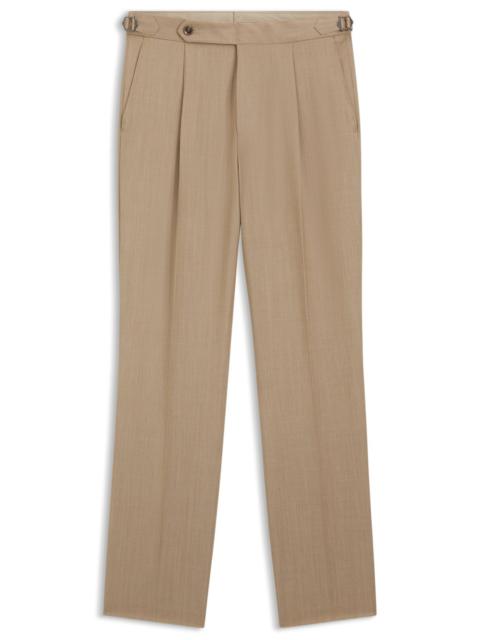BOSS TAPERED-FIT PANTS IN VIRGIN-WOOL SERGE