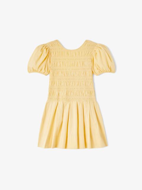 GANNI MINI DRESS IN YELLOW COTTON