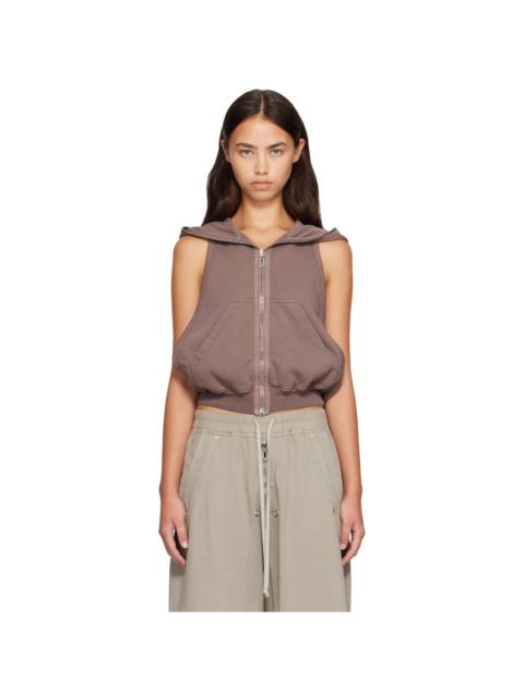 Rick Owens DRKSHDW Taupe Tower Cyclops SL Hoodie