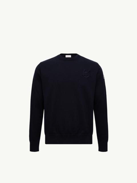 Moncler Embroidered Monogram Cotton Sweater