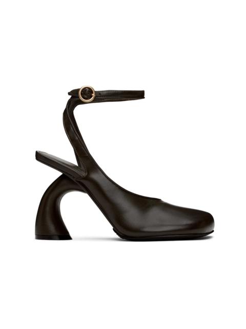 Dries Van Noten Brown Asymmetrical Heels