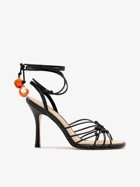 Larroudé Carmen Sandal Black Leather