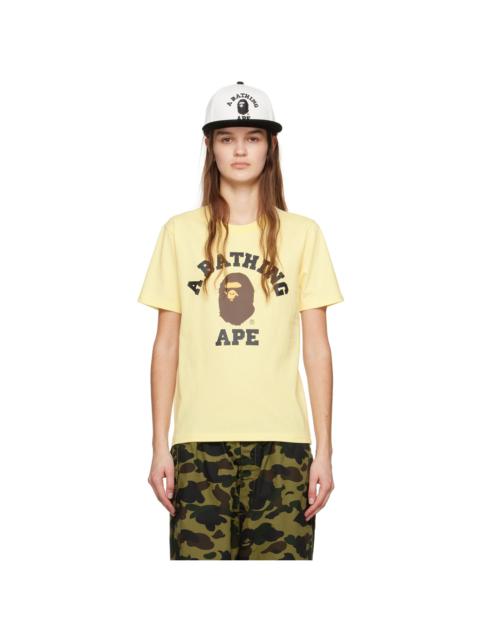A BATHING APE® Yellow College T-Shirt