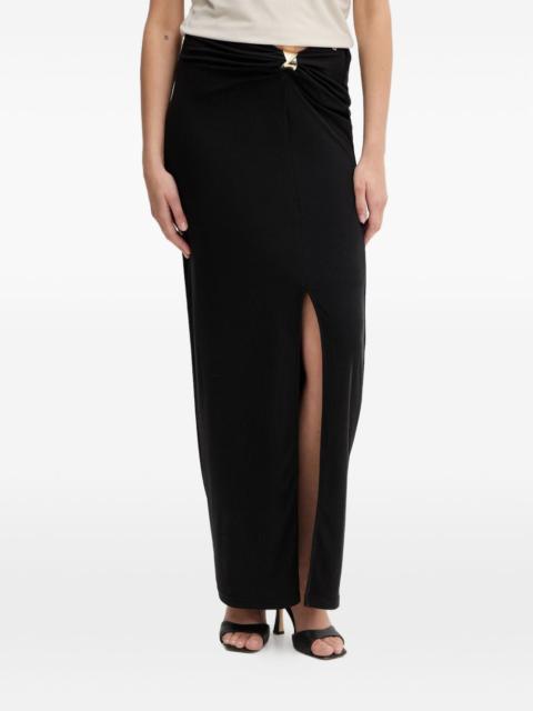 GUESS USA ruched front-slit skirt