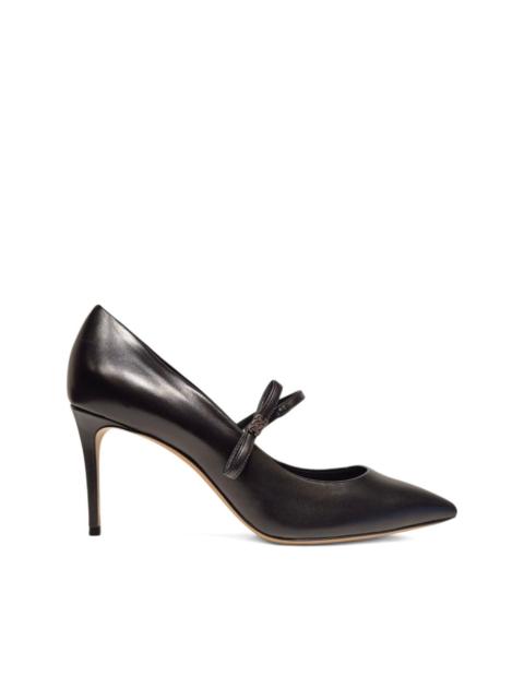 CASADEI 80mm Julia Melody bow-embellished strap pumps