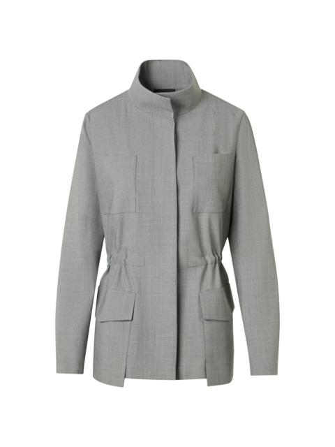 AKRIS Women's Chianti Wool Drawstring Jacket - Black White