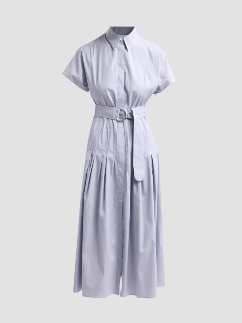 AKRIS Women's Belted Cotton Midi Dress - Navy Cream