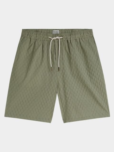 SCOTCH & SODA Men's Jacquard Seersucker Drawstring Shorts