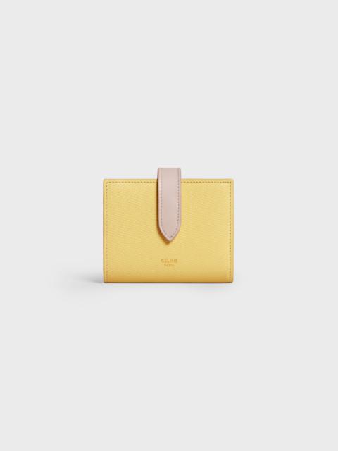CELINE Small Strap Wallet in Bicolour Grained Calfskin