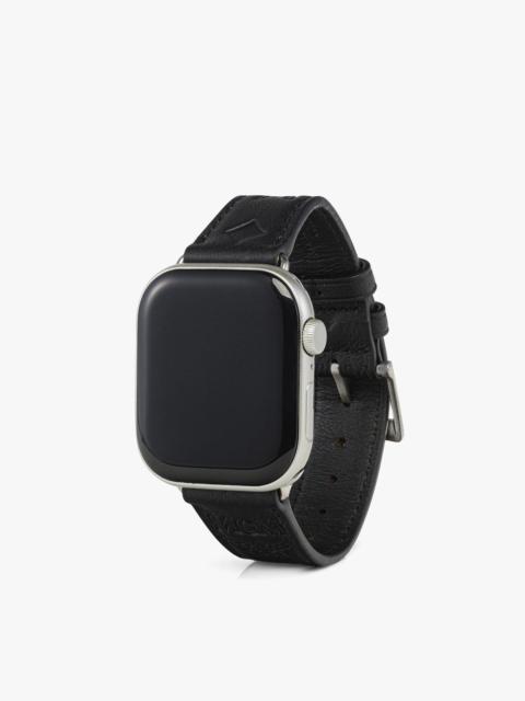 MCM Apple Watch Band in Embossed Monogram Leather