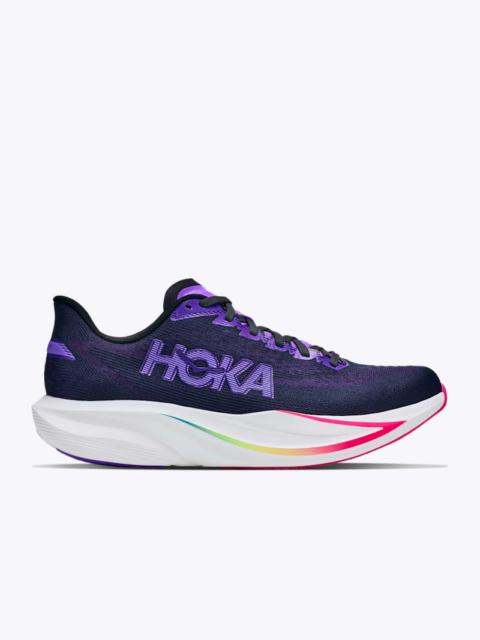 HOKA Women's Mach 7 Shoes in Carbon Black/Cosmic Purple