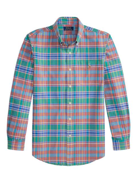 Polo Ralph Lauren plaid-pattern logo-embroidered shirt