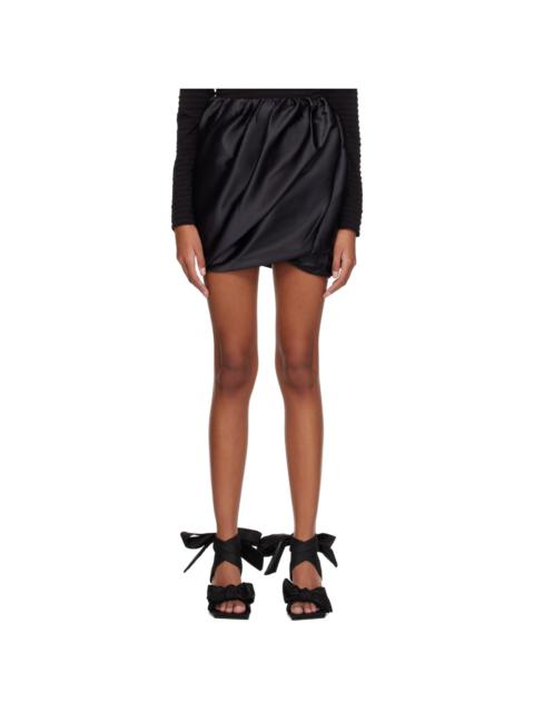 GANNI Black Balloon Miniskirt