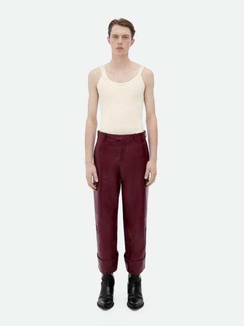 Bottega Veneta Lapelled Leather Trousers