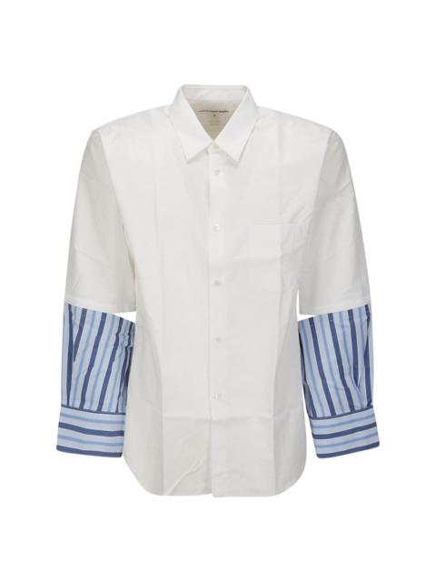 stripe detail cotton shirt