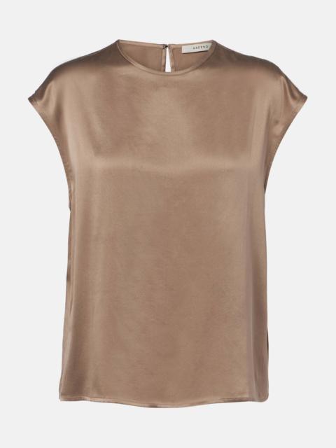 ASCENO Dasha silk twill top
