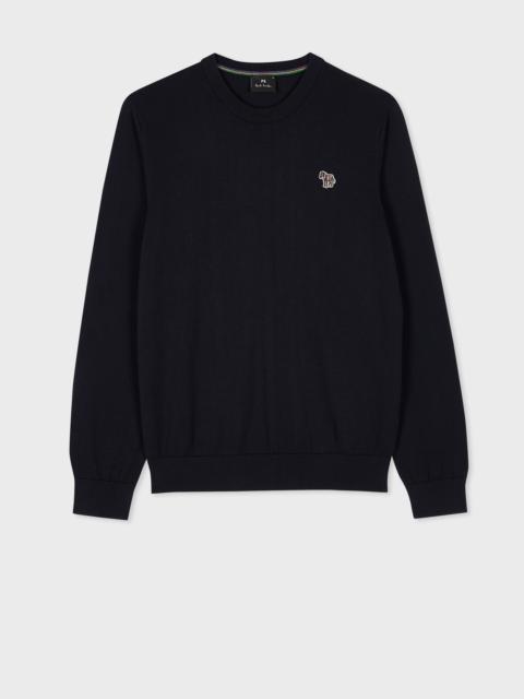 Paul Smith Navy Cotton Zebra Logo Sweater