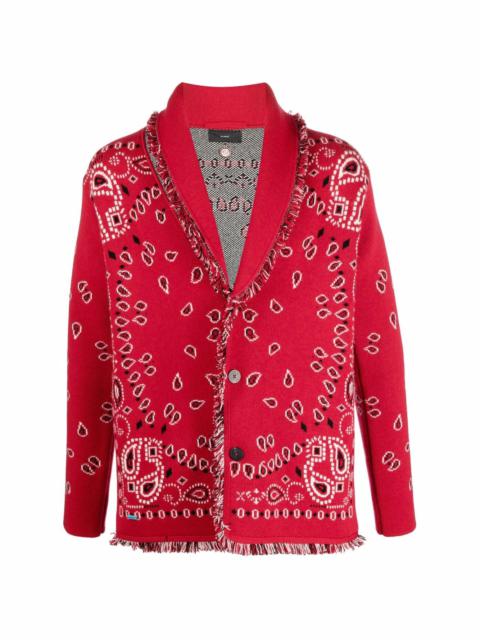 Alanui paisley-pattern intarsia-knit cardigan