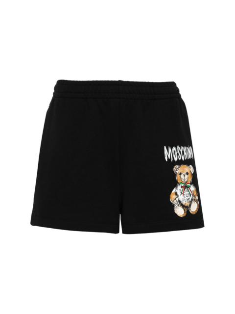 Teddy Bear-print cotton shorts