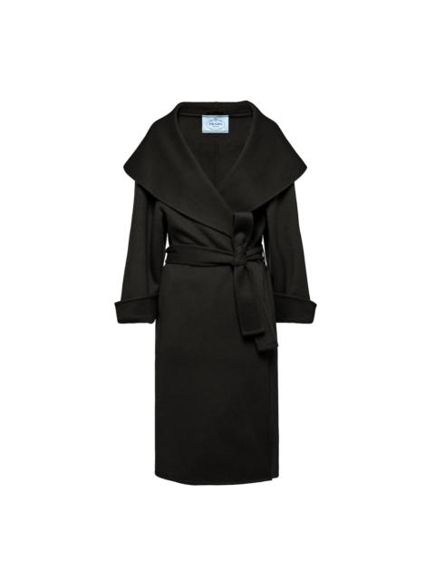 Prada Single-breasted cashmere velour coat