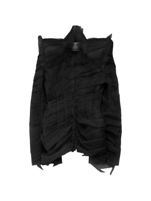 Matières Fécales pleated asymmetrical jacket