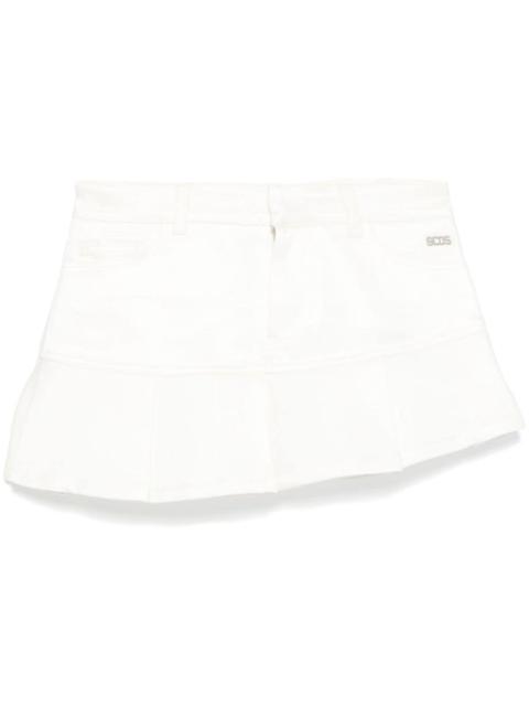 GCDS logo-plaque mini skirt