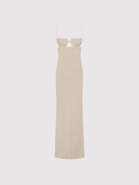 ST. AGNI Linen Resort Dress - Natural