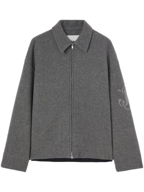 Jil Sander zipped up wool jacket