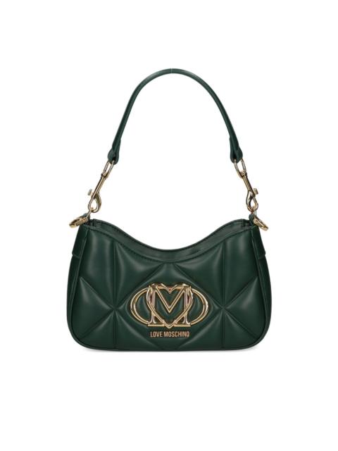Moschino quilted logo-plaque shoulder bag