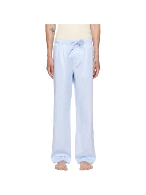 TEKLA Blue Sateen Pyjama Pants