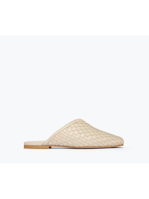 FRĒDA SALVADOR SAANVI WOVEN LEATHER SLIDE