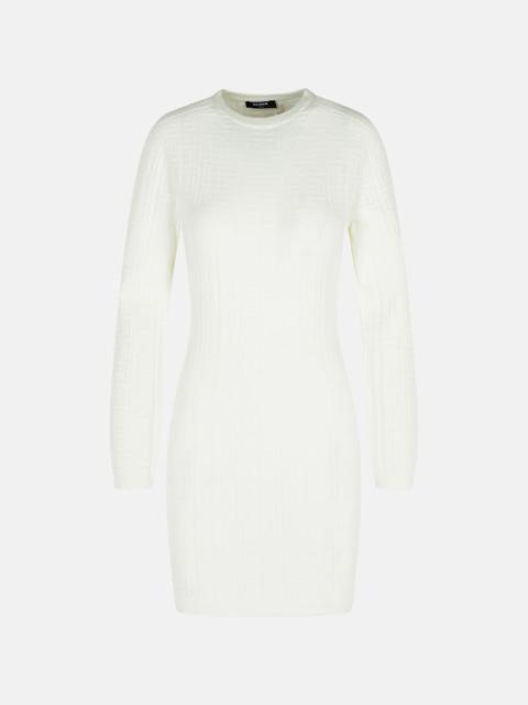 Balmain WHITE VISCOSE BLEND DRESS