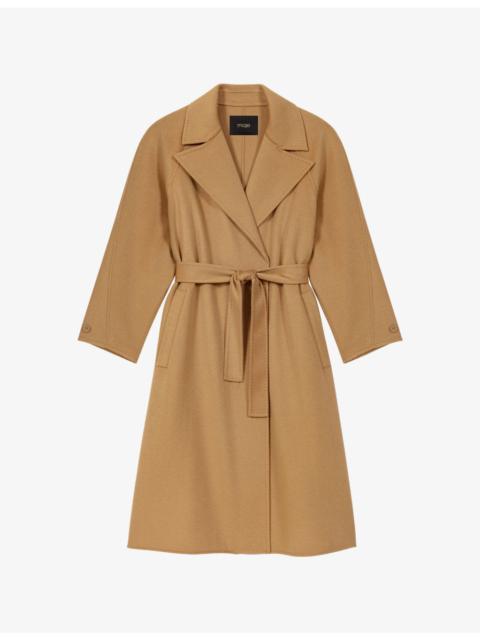 maje Double-Faced Relaxed-Fit Wool-Blend Coat