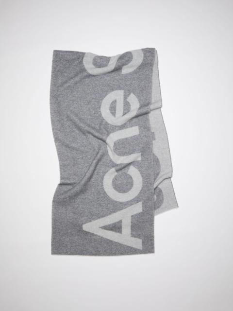 Acne Studios Logo Jacquard Scarf - Grey