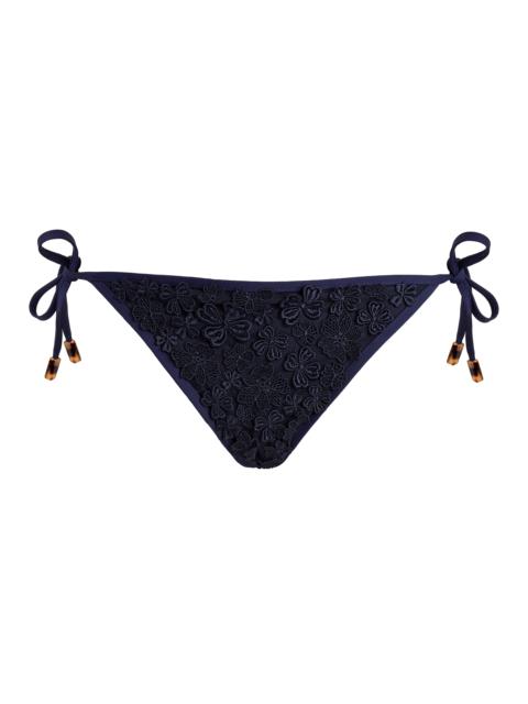 Vilebrequin Women Bikini Bottom Embroidered Guipure Florale