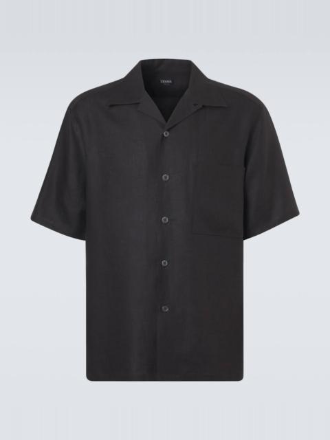 ZEGNA Linen bowling shirt
