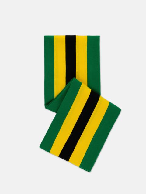 J. PRESS MADE-IN-ENGLAND GREEN, YELLOW & BLACK WOOL SCHOOLBOY MUFFLER