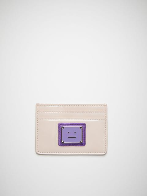 Acne Studios Face logo card holder - Light beige/purple