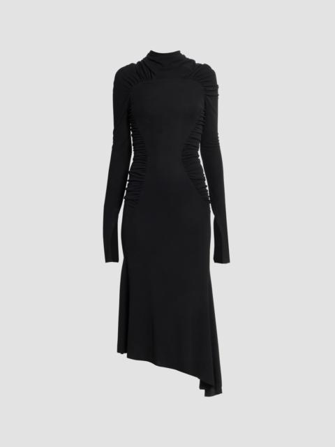 Victoria Beckham Women's Gathered Long-Sleeve Midi Dress - Black
