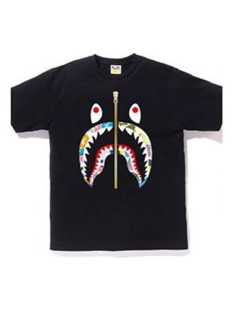 A BATHING APE® A Bathing Ape Half Zip Shark Face T-Shirt 'Black' 1E80-110-025