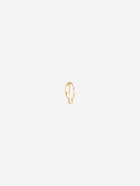 DoDo Yellow Gold Charm Holder Hoop Earring