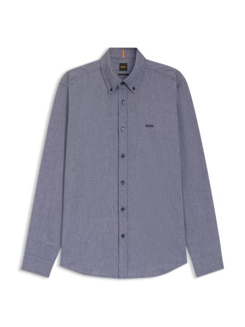 BOSS BUTTON-DOWN REGULAR-FIT SHIRT IN OXFORD COTTON