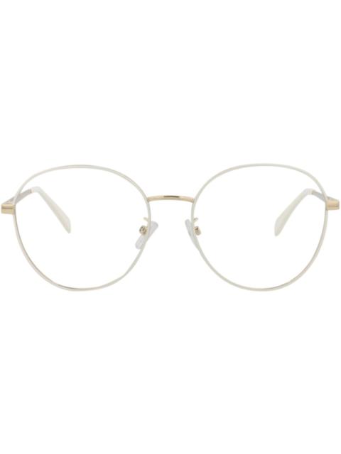 FENDI Fendi Round-Frame Acetate Optical Frames Gold Gold Transparent (FE50008U-54-033)