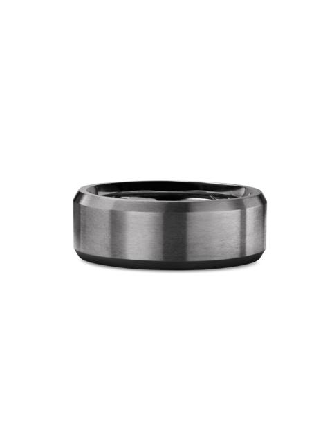 DAVID YURMAN Men's Streamline Beveled Band Ring in Titanium, 8.5MM - Titanium