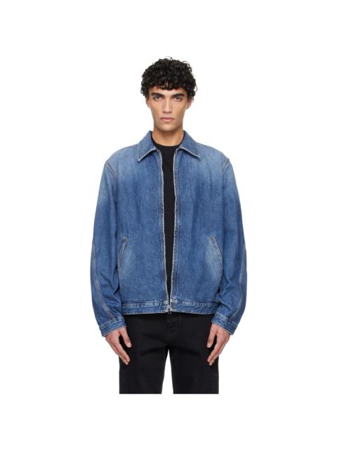 Givenchy Navy Zipped Denim Jacket