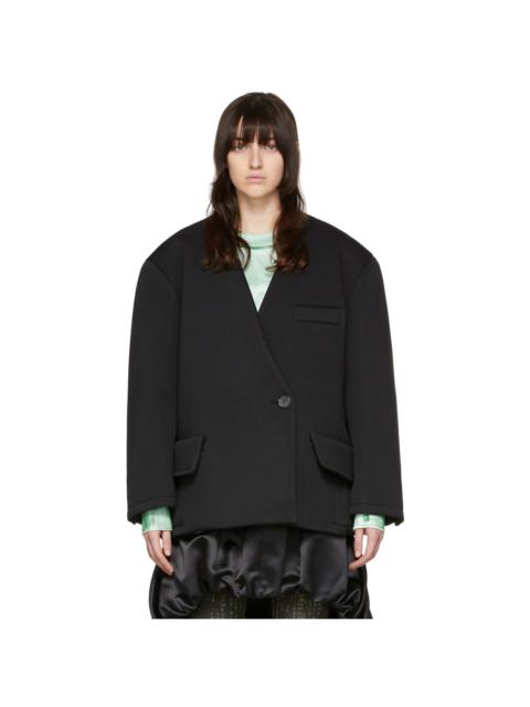 We11done Black Polyester Blazer